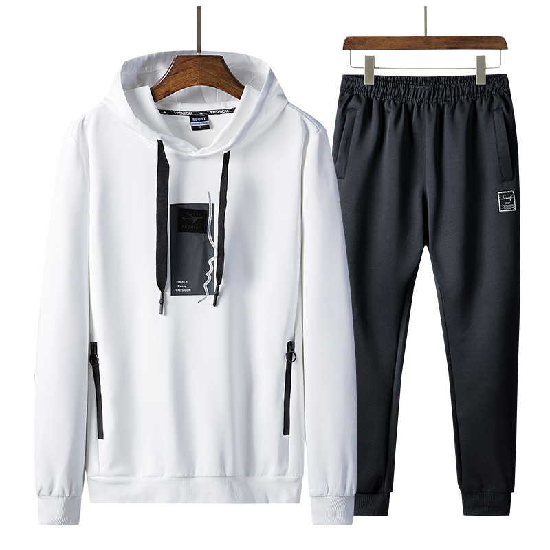 Men Sportswear Tracksuit Autumn Winter Mens Track Suits Two PCS Sweatshirt +Sweatpants New Male Fashion Hooded Sets, Black
Men Sportswear Tracksuit Autumn Winter Mens Track Suits Two PCS Sweatshirt +Sweatpants New Male Fashion Hooded Sets, Black