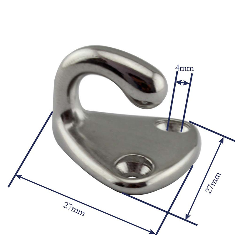 stainless steel coat hook door cloth hanger buckle DIY handmade door hook ship yacht boat hardware