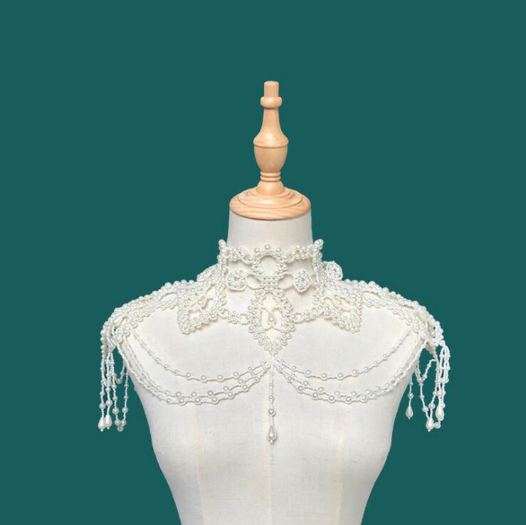 Elegant Pearl Beaded Bridal Jackets 2020 Fashionable Handmade Bride Wedding Banquet Bolero Wrap Cape Bride Accessories In Stock