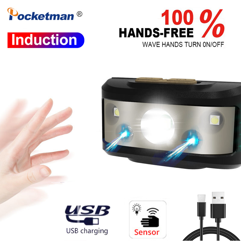 8000LM Powerful Headlamp Waterproof Headlights USB Rechargeable Head Lamp Head 4 modes Motion Sensor HeadLight
8000LM Powerful Headlamp Waterproof Headlights USB Rechargeable Head Lamp Head 4 modes Motion Sensor HeadLight
