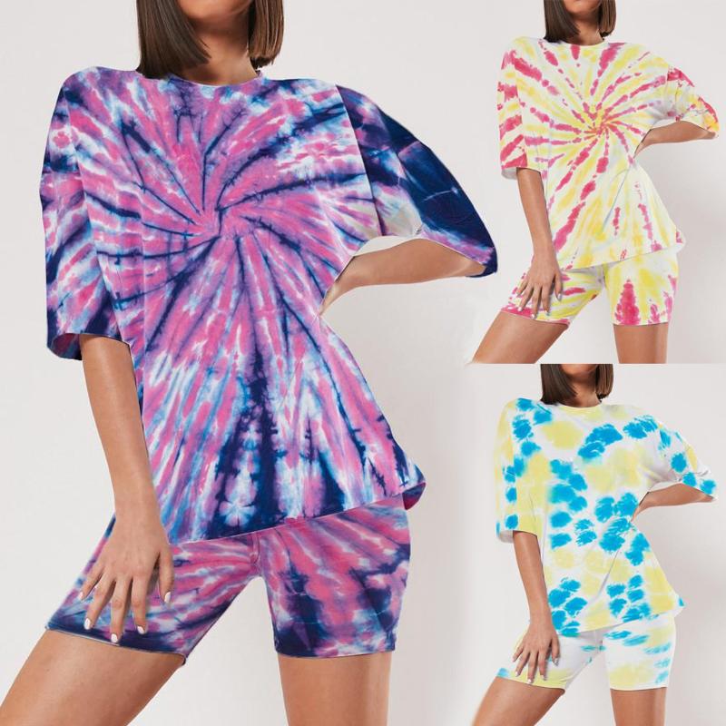 Tie Dye Sets Women' Shirt Summer Tracksuit Women Lounge Set Basic Tshirt Casual Outfits Matching Two Piece Sets Dresy Damskie#3, Purple
Tie Dye Sets Women' Shirt Summer Tracksuit Women Lounge Set Basic Tshirt Casual Outfits Matching Two Piece Sets Dresy Damskie#3, Purple