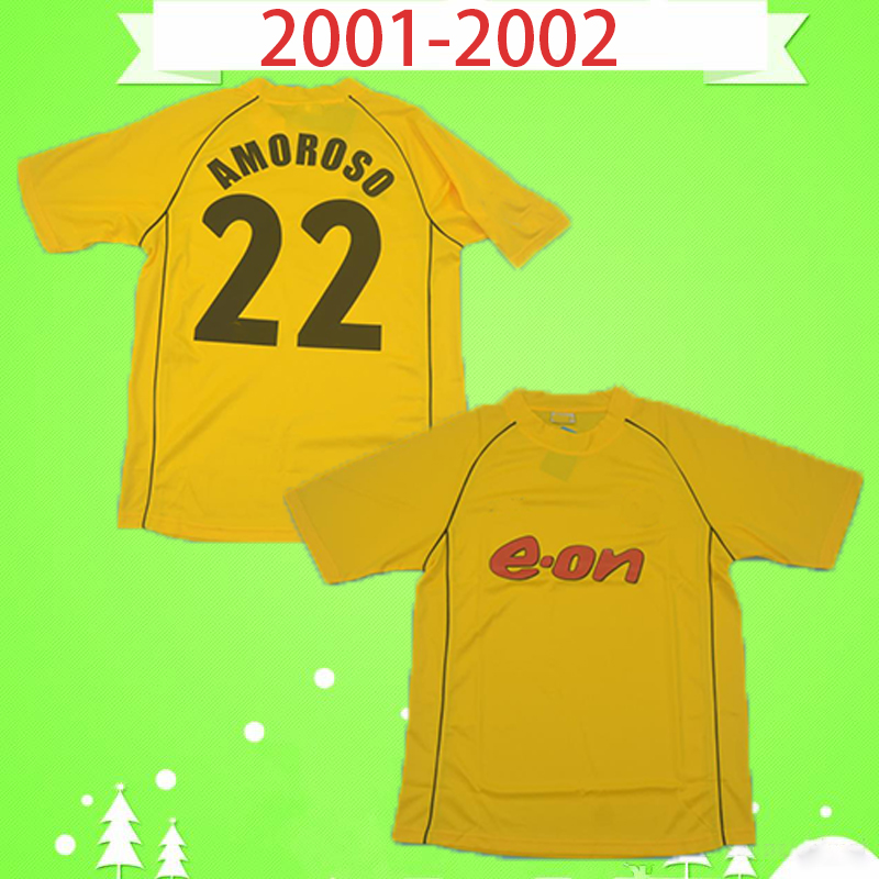 2001 2002 retro soccer jersey home yellow away gray classic Vintage football shirt Rosicky RICKEN AMOROSO KOLLER EWERTHON, Black;yellow
2001 2002 retro soccer jersey home yellow away gray classic Vintage football shirt Rosicky RICKEN AMOROSO KOLLER EWERTHON, Black;yellow