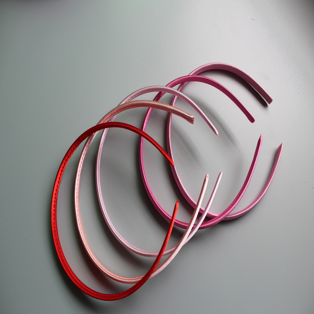 60pcs/lot 10mm Plain Solid Color Satin Covered Resin Hairbands,Ribbon Covered Adult Kids Headbands girl Headband Free Shipping CX200714