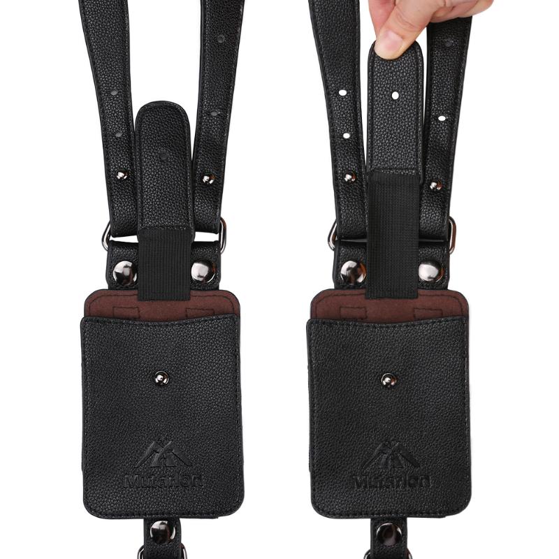 Yeahmart Hot Sale Man Leather Anti Theft Safety Hidden Holster Underarm Pouch Secret Agent Double Shoulder Phone Case Wallet Bag