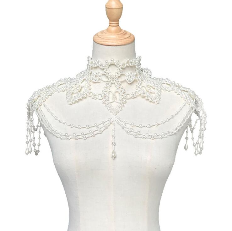 Elegant Pearl Beaded Bridal Jackets 2020 Fashionable Handmade Bride Wedding Banquet Bolero Wrap Cape Bride Accessories In Stock