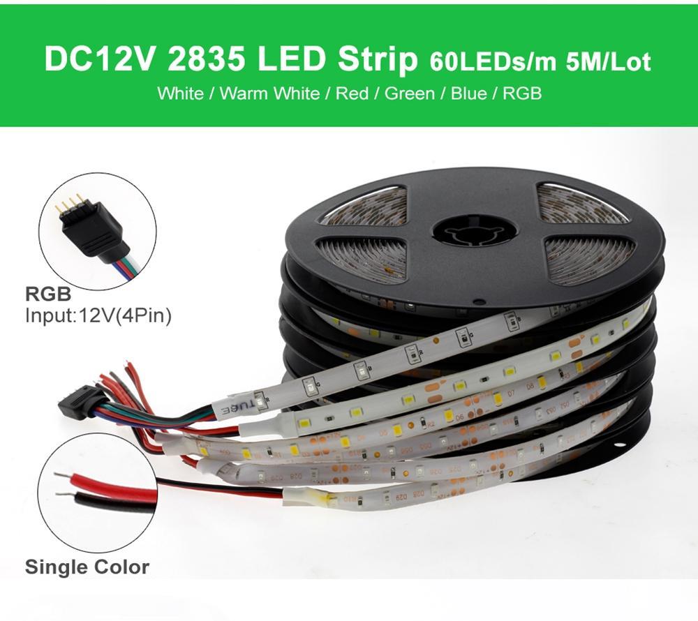 5M Waterproof RGB Led Strip Light 2835 DC12V 60Leds M Flexible Lighting Ribbon Tape White Warm White Blue Strip
5M Waterproof RGB Led Strip Light 2835 DC12V 60Leds M Flexible Lighting Ribbon Tape White Warm White Blue Strip