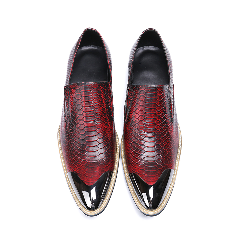 red Mens Snakeskin Pattern Casual Oxfords Man Wedding Flats shoes Men's Fashion Genuine Leather slip-on Dress shoes, As pic 
red Mens Snakeskin Pattern Casual Oxfords Man Wedding Flats shoes Men's Fashion Genuine Leather slip-on Dress shoes, As pic