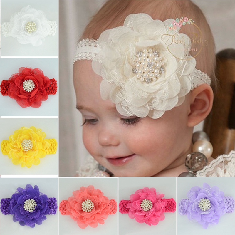 Kids Lace Pearl Big Flower Headband Wide Band Hairband Newborn Flowers Head Wrap Elastic Hair Band Accessories Bandeau, Flower headband 15 
Kids Lace Pearl Big Flower Headband Wide Band Hairband Newborn Flowers Head Wrap Elastic Hair Band Accessories Bandeau, Flower headband 15