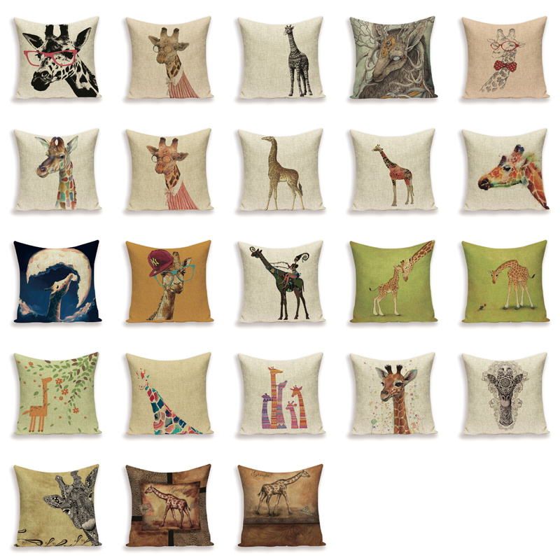 Cartoon Deer Cushion Case Country Style Giraffe Animal Pillowcase Sofa Bed Linen Home Decor Throw Pillow Covers Funda De Cojin, 4754
Cartoon Deer Cushion Case Country Style Giraffe Animal Pillowcase Sofa Bed Linen Home Decor Throw Pillow Covers Funda De Cojin, 4754