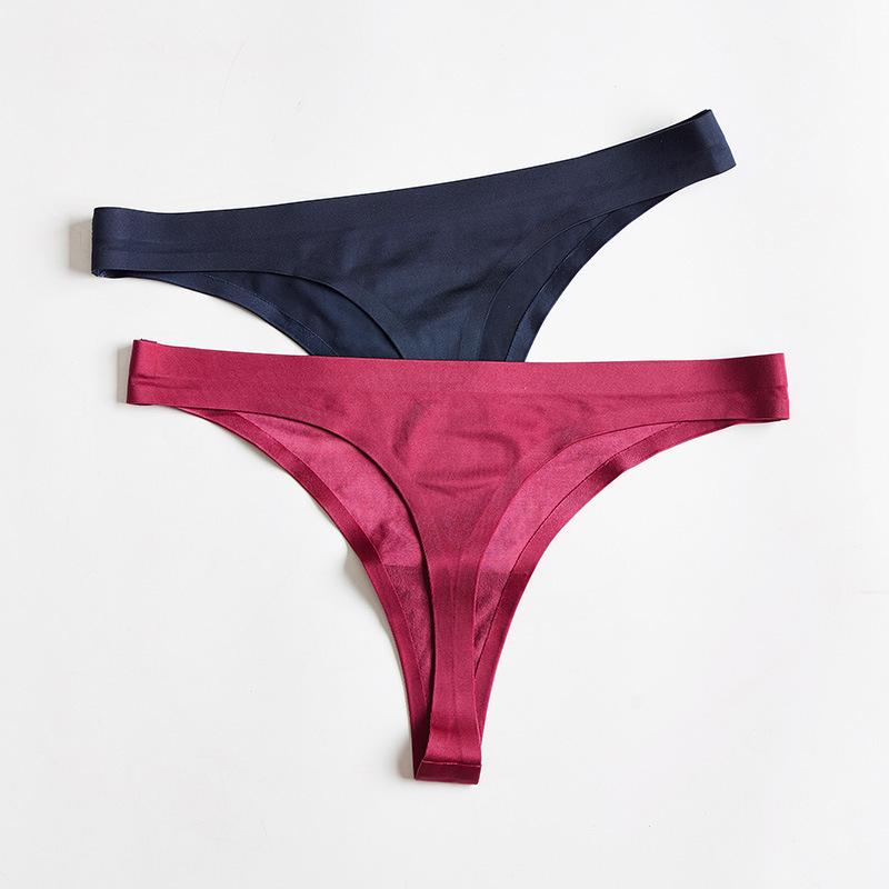 Seamless Sexy Ice Silk Erotic Thong Tempting Solid T-back Panties Ultra-thin G-string Low Rise Intimates Plus Size Knickers, Black
Seamless Sexy Ice Silk Erotic Thong Tempting Solid T-back Panties Ultra-thin G-string Low Rise Intimates Plus Size Knickers, Black