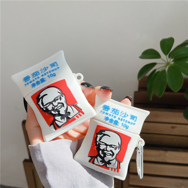 3D Earphone Case for Airpods 2 Case Silicone Cute Cartoon Tomato Ketchup Cover for Apple Air Pods Headphone Case with Hook, For airpods 1/2
3D Earphone Case for Airpods 2 Case Silicone Cute Cartoon Tomato Ketchup Cover for Apple Air Pods Headphone Case with Hook, For airpods 1/2