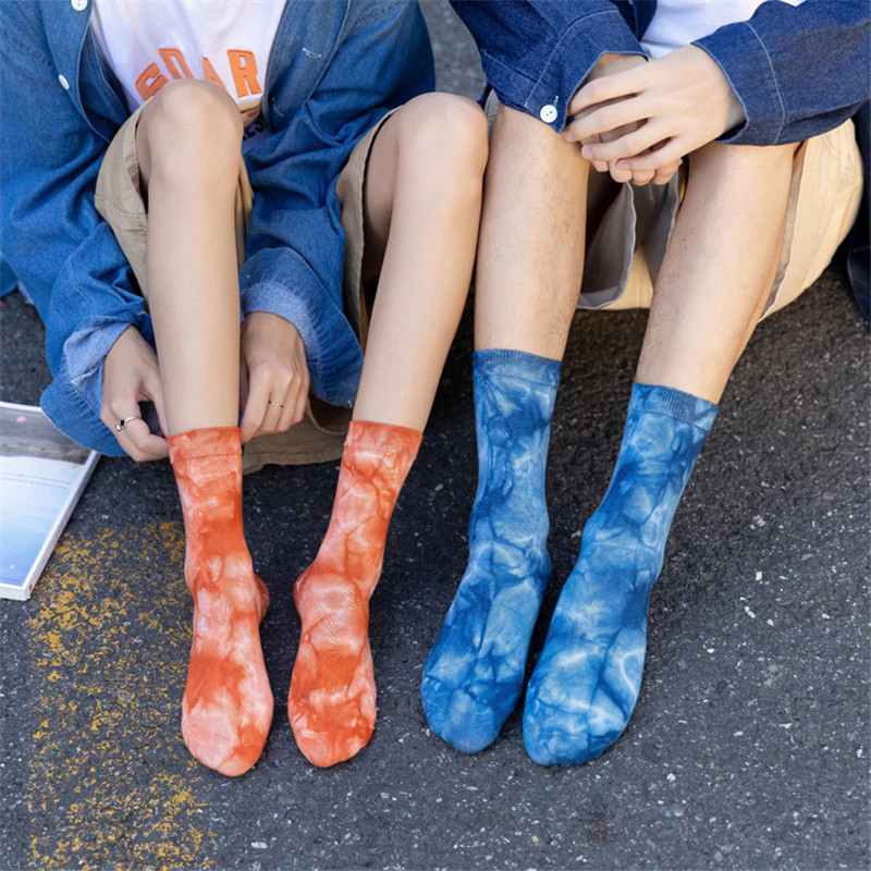 Personality couple socks cotton tie-dye flat color matching neutral socks European and American street style skateboard, Gj-ec030
Personality couple socks cotton tie-dye flat color matching neutral socks European and American street style skateboard, Gj-ec030
