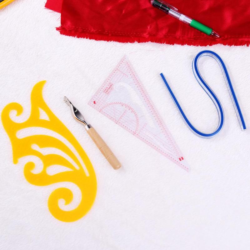 13pcs/set French Curve Sewing Set Sewing Ruler Multi-functional Tools Cutting Ruler Clothing Sample Metric Yardstick
13pcs/set French Curve Sewing Set Sewing Ruler Multi-functional Tools Cutting Ruler Clothing Sample Metric Yardstick
