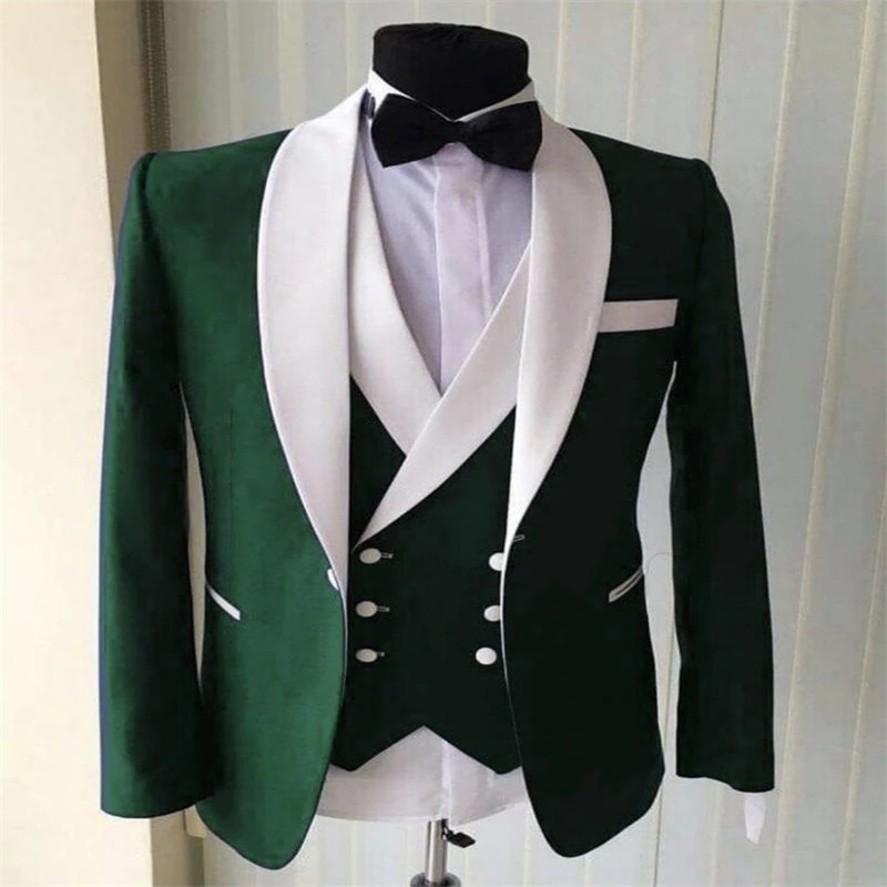 Hot Sale Gentlemen Slim Fit Suits 3-piece Cotton Blend Notched Lapel Wedding Formal Blazer Men Suits Custom Made Leisure Suit For Man