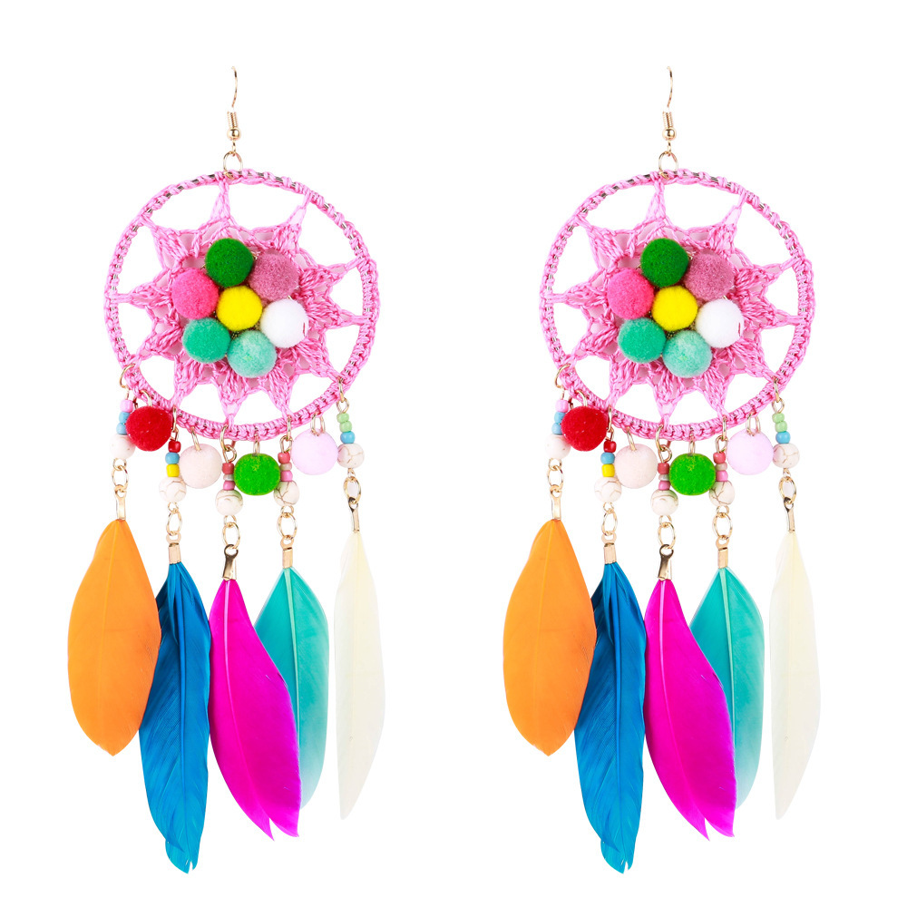 EH7302 exaggerated multi-layer long round feather fur ball earrings bohemian fashion women
EH7302 exaggerated multi-layer long round feather fur ball earrings bohemian fashion women