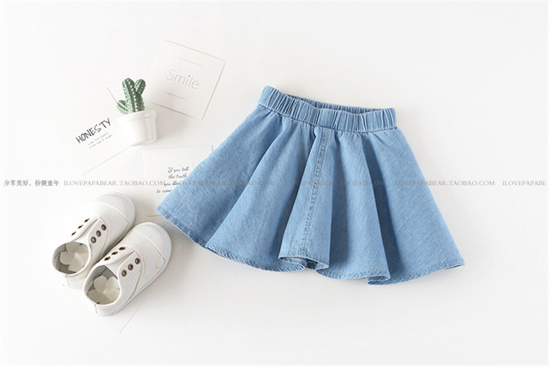Toddler Baby Girls Kids Summer Clothes Fashion High Waist Tops Dress 2pcs Denim Suit Princess Party Outfit Sets