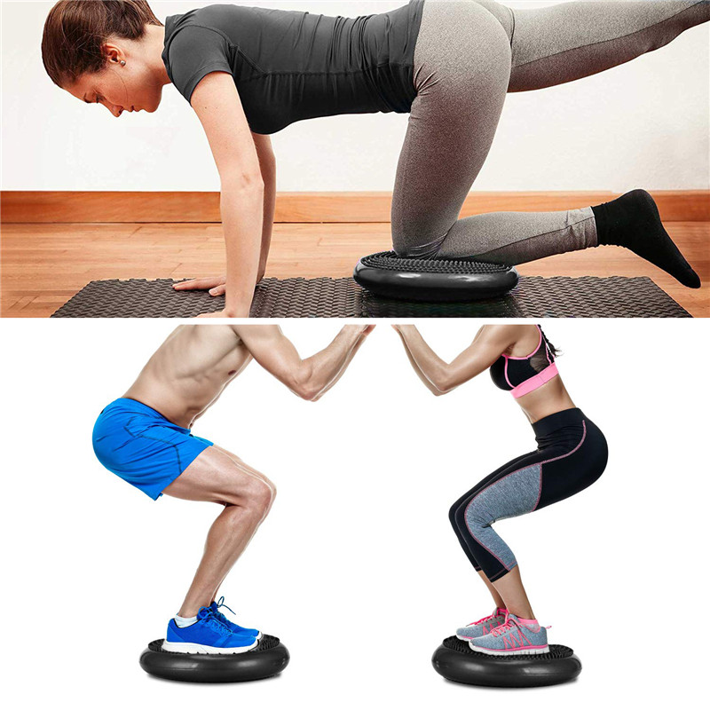 Sport Fitness Mat Yoga Mat Swing Pad Plate Yoga Stability Core Trainer Inflatable Portable, Black
Sport Fitness Mat Yoga Mat Swing Pad Plate Yoga Stability Core Trainer Inflatable Portable, Black