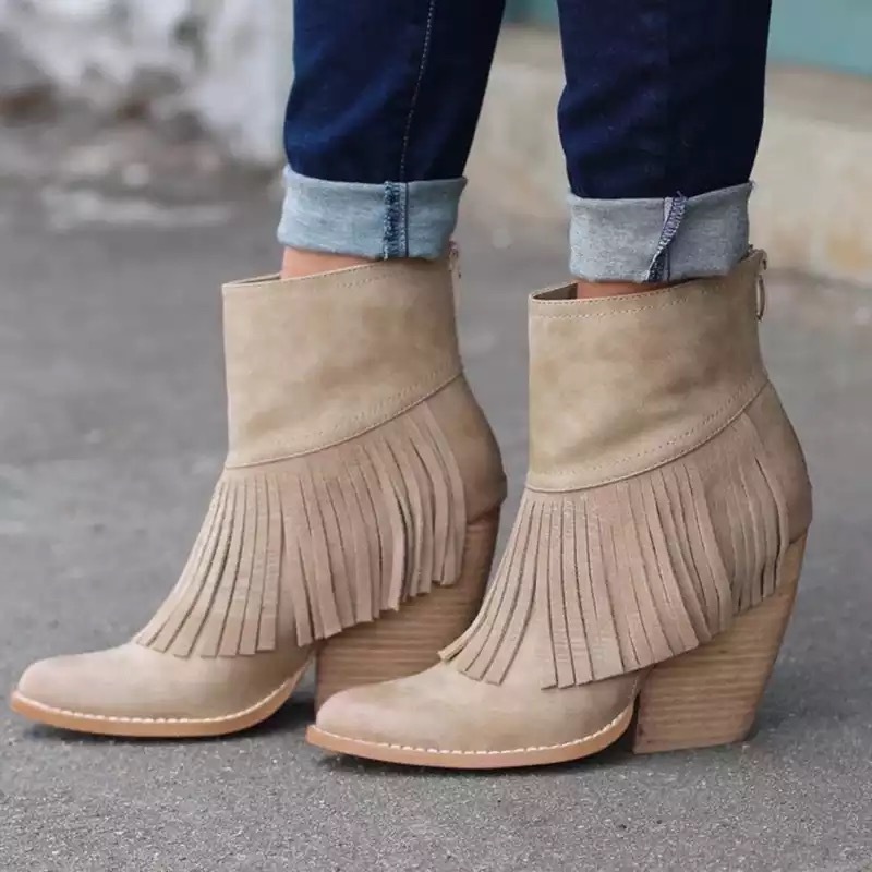 hot style shoes fall thick with scrub round head tassel boots and big yards boots factory direct sale, Beige
hot style shoes fall thick with scrub round head tassel boots and big yards boots factory direct sale, Beige