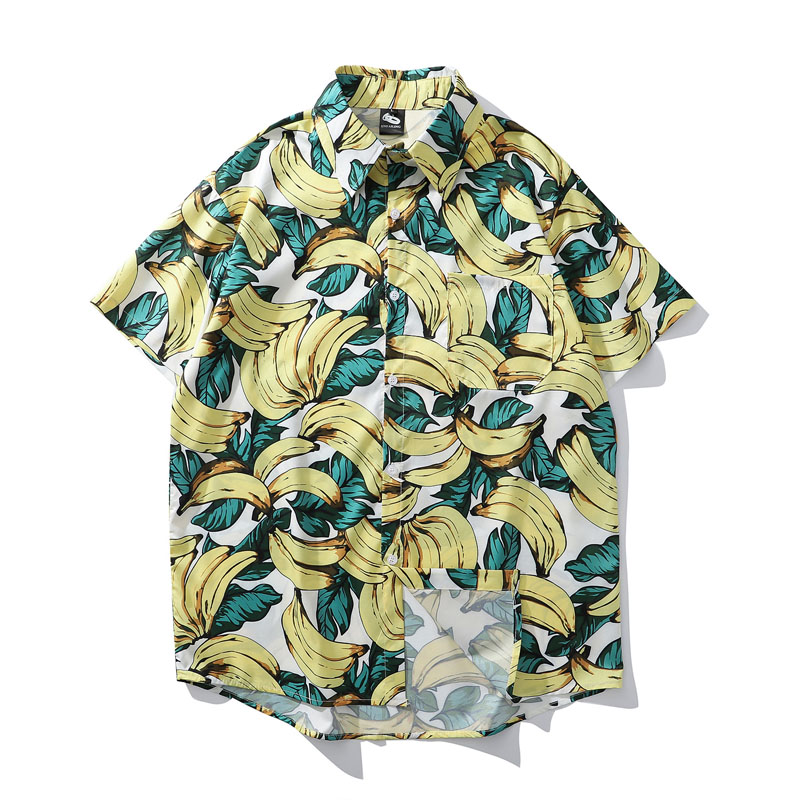 New Male Japan Korea Streetwear Loose Shirts Men Summer Plant Print Short Sleeve Casual Beach Shirts, 2067
New Male Japan Korea Streetwear Loose Shirts Men Summer Plant Print Short Sleeve Casual Beach Shirts, 2067