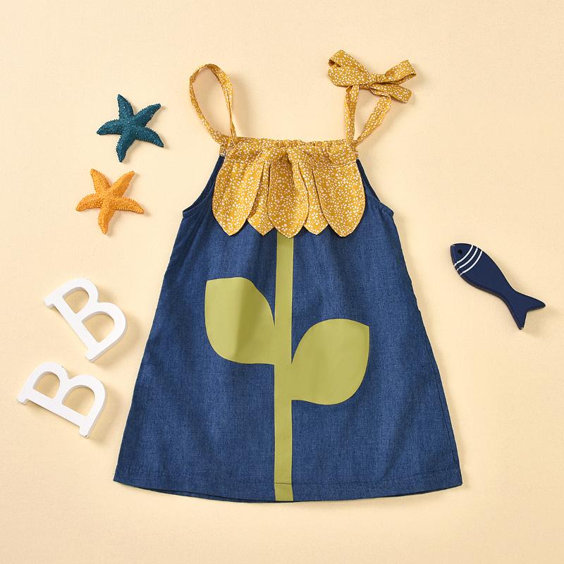 2020 Newborn Baby girl dress Sunflower Dress, Infant Sleeveless Color Block Dress Baby Girl Lace-up Clothes, Blue
2020 Newborn Baby girl dress Sunflower Dress, Infant Sleeveless Color Block Dress Baby Girl Lace-up Clothes, Blue