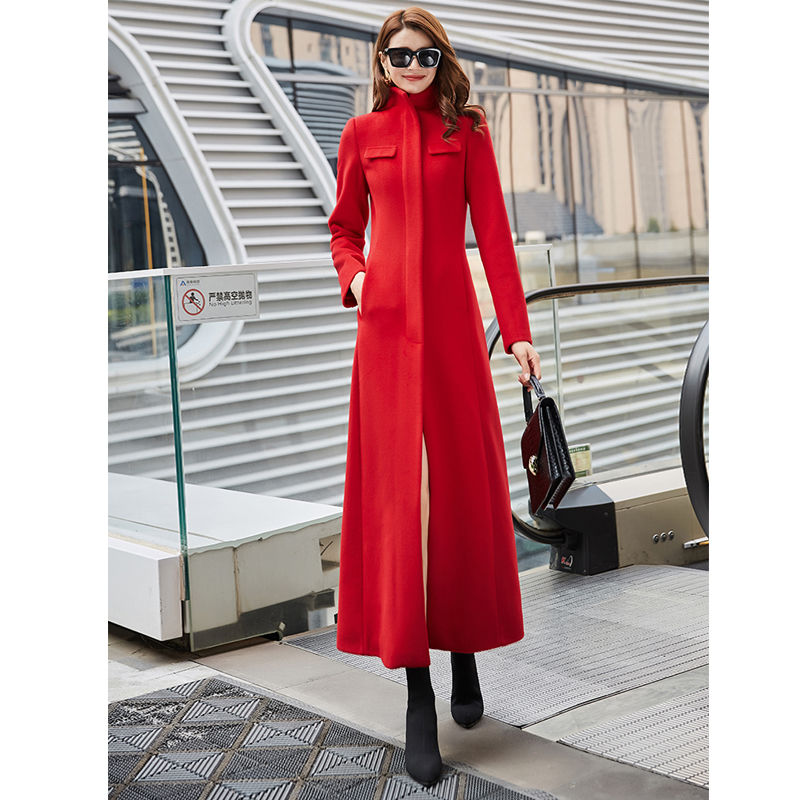 Women 2020 Winter New Fashion Long Woolen Coat Female Stand Collar Zipper Plus Size Outwear Ladies Warm Slim Overcoats L41, Red
Women 2020 Winter New Fashion Long Woolen Coat Female Stand Collar Zipper Plus Size Outwear Ladies Warm Slim Overcoats L41, Red