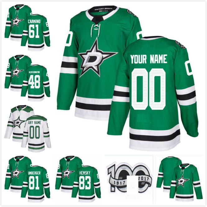2017-2018 Season Dallas Stars 83 Ales Hemsky R.J. Umberger Nicholas Caama Dillon Heatherington 100th Patch Custom Hockey Jerseys Home Away, Black;red
2017-2018 Season Dallas Stars 83 Ales Hemsky R.J. Umberger Nicholas Caama Dillon Heatherington 100th Patch Custom Hockey Jerseys Home Away, Black;red