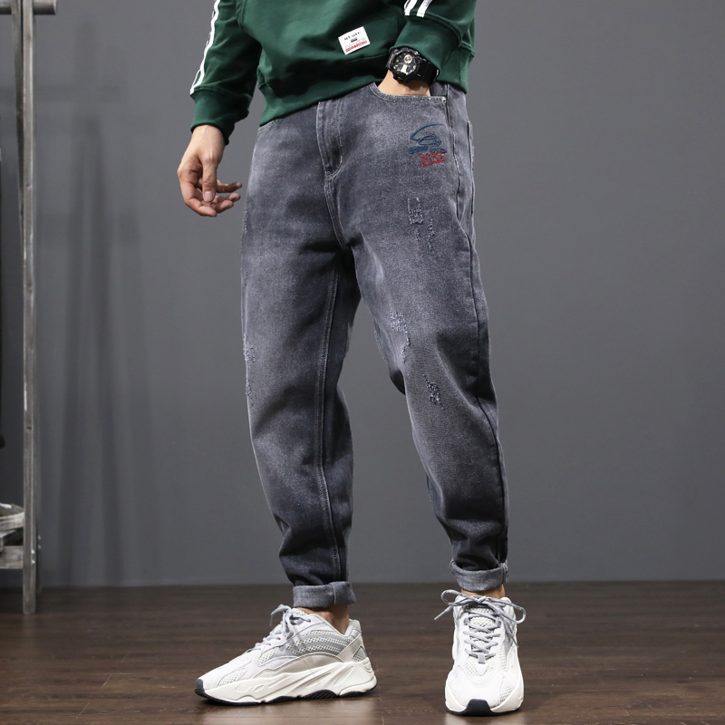 Fashion Streetwear Men Jeans Loose Fit Black Gray Embroidery Designer Denim Harem Pants Homme Japanese Vintage Hip Hop Jeans Men, Blue
Fashion Streetwear Men Jeans Loose Fit Black Gray Embroidery Designer Denim Harem Pants Homme Japanese Vintage Hip Hop Jeans Men, Blue