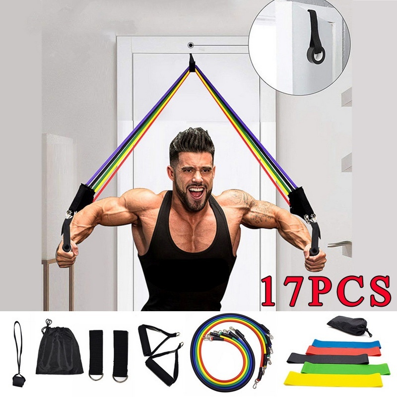 17pcs/set Natural Rubber Latex Fitness Resistance Bands Exercise Tubes Practical Elastic Training Rope Yoga Pull String Workout
17pcs/set Natural Rubber Latex Fitness Resistance Bands Exercise Tubes Practical Elastic Training Rope Yoga Pull String Workout