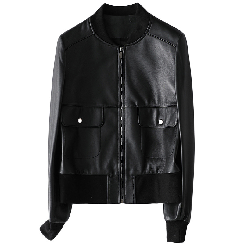 Size -2XL Baseball Style 100% Sheepskin Jacket 2020 New Fashion Genuine Leather Biker Short Coat For Women Female, As pic
Size -2XL Baseball Style 100% Sheepskin Jacket 2020 New Fashion Genuine Leather Biker Short Coat For Women Female, As pic
