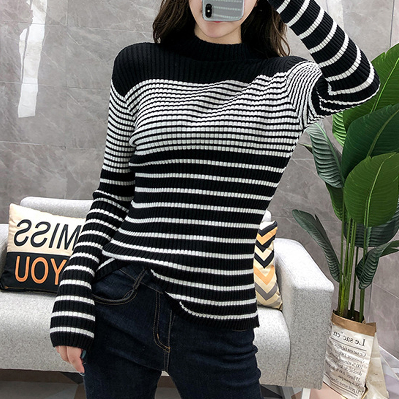 New Fashion Striped Turtleneck Sweater Women Autumn Winter Knitted Pullover Women Slim Soft Jumper Sweater Female Knit Tops, Apricot
New Fashion Striped Turtleneck Sweater Women Autumn Winter Knitted Pullover Women Slim Soft Jumper Sweater Female Knit Tops, Apricot