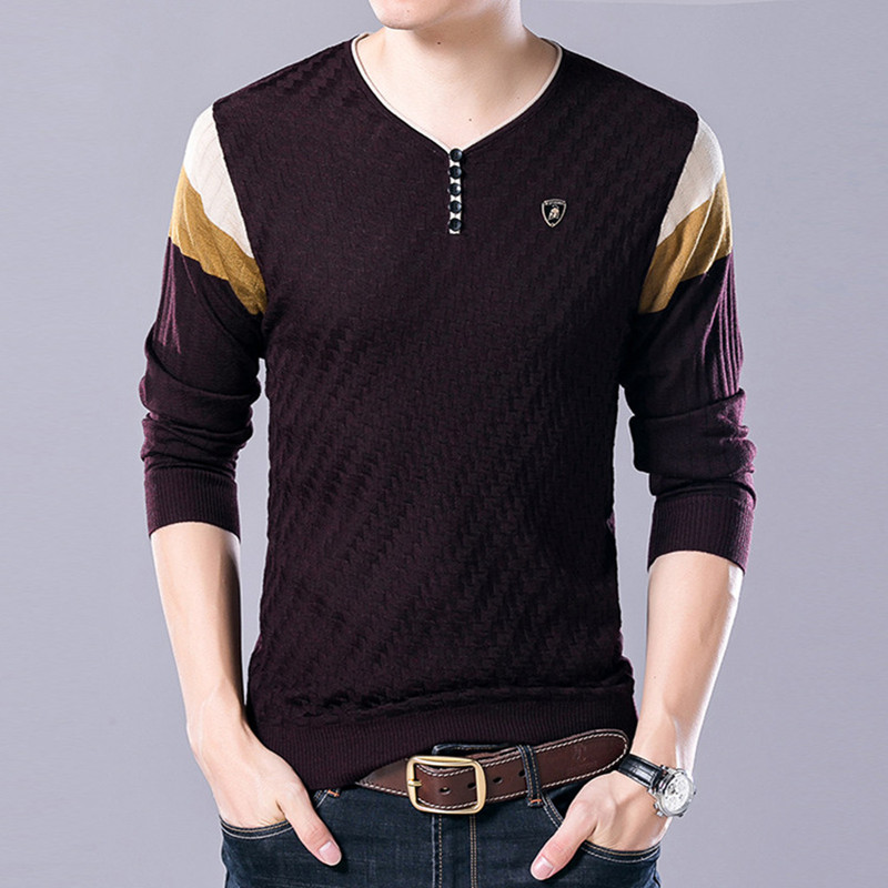 Men' Cotton Pullover Autumn Spring Warm V-necl Patchwork Slim Fit Long Sleeve Fashion Clothes Knitted Casual Wool Male Sweater, Navy blue
Men' Cotton Pullover Autumn Spring Warm V-necl Patchwork Slim Fit Long Sleeve Fashion Clothes Knitted Casual Wool Male Sweater, Navy blue