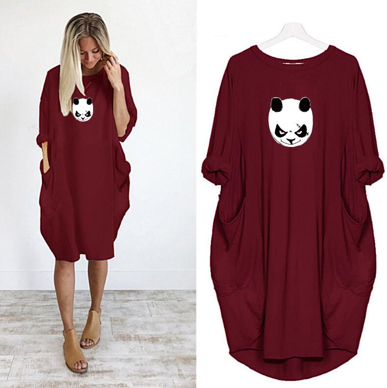 Dress Women Printing Cute Animal Pocket Loose Dress Vintage Fall Clothes Party Casual Plus Size 5XL Dresses Women Dresses, Blue
Dress Women Printing Cute Animal Pocket Loose Dress Vintage Fall Clothes Party Casual Plus Size 5XL Dresses Women Dresses, Blue