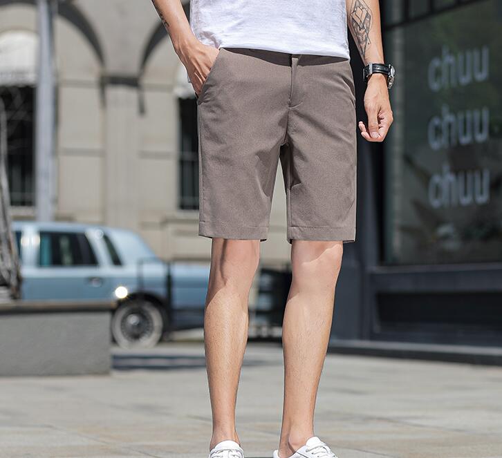 Mens Short Pants Office Casual Men Business Trousers High Quality Suit Trosuer Home Free Shipping Meeting Wear