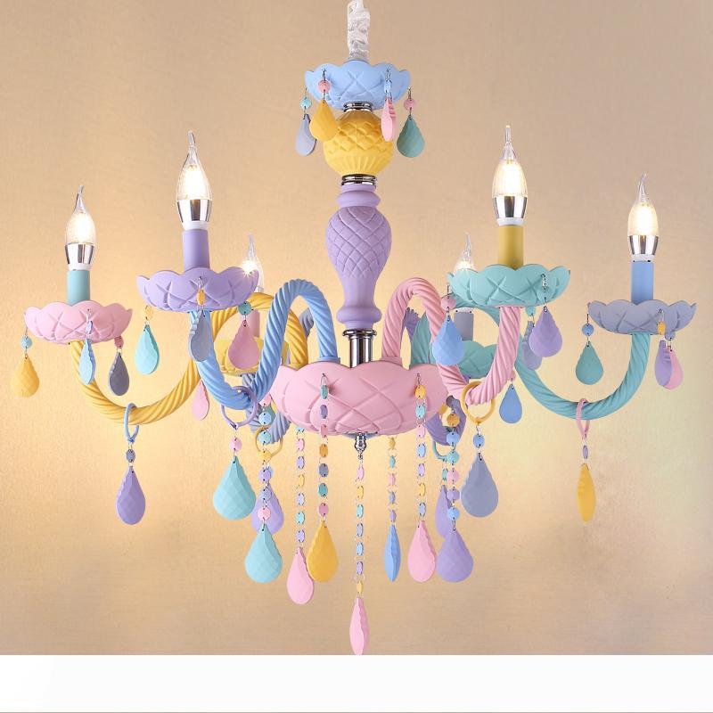 Rainbow Crystal Chandelier European Candle lustres Restaurant Bedroom Children's Room American Girl Princess Makaron Lamps AC 90-260V
Rainbow Crystal Chandelier European Candle lustres Restaurant Bedroom Children's Room American Girl Princess Makaron Lamps AC 90-260V