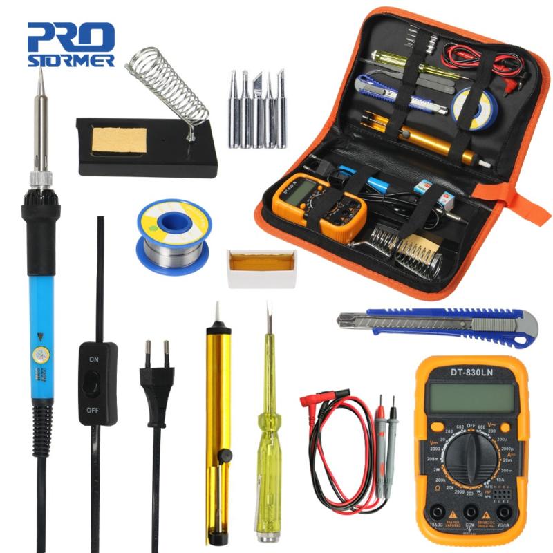 PROSTORMER 60w Adjustable Temperature Soldering Iron DIY Welding Kit Suction Tin Circuit Board Repair Screwdriver
PROSTORMER 60w Adjustable Temperature Soldering Iron DIY Welding Kit Suction Tin Circuit Board Repair Screwdriver