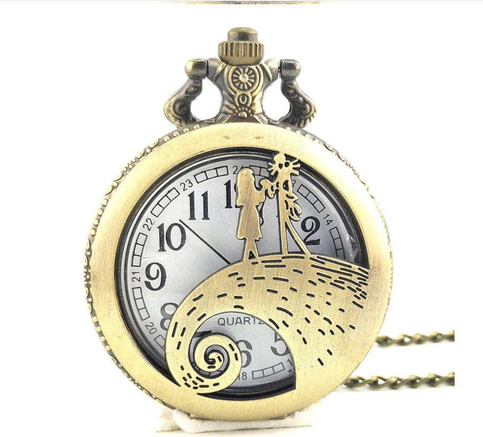 Arrivals Antique Bronze Hollow Nightmare Before Christmas Pocket Watch Necklace Men Fob Quartz Watch Gift ps1033, Gold
Arrivals Antique Bronze Hollow Nightmare Before Christmas Pocket Watch Necklace Men Fob Quartz Watch Gift ps1033, Gold