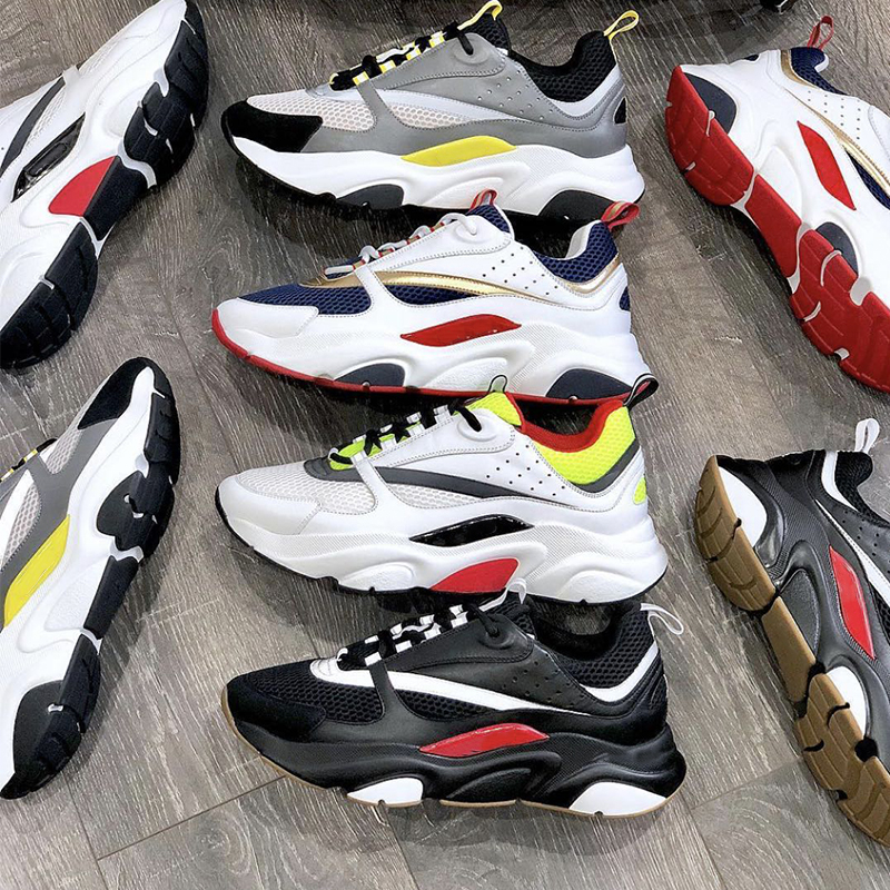 New Homme B22 sneakers mens Platform Shoes white technical Mesh and calfskin thick white rubber heel trainers women running shoes with box, Color 12
New Homme B22 sneakers mens Platform Shoes white technical Mesh and calfskin thick white rubber heel trainers women running shoes with box, Color 12