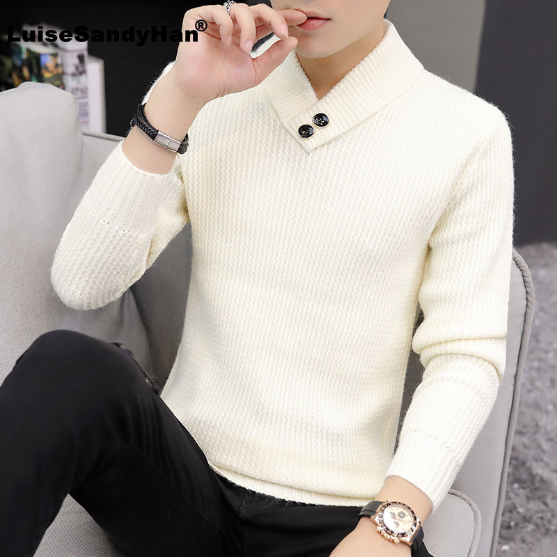 Lapel Button Decoration Solid Color Knitted Sweater Man Long-sleeved Simple Commuter Fashion Bottoming Sweater Man Pullover 2020, Black
Lapel Button Decoration Solid Color Knitted Sweater Man Long-sleeved Simple Commuter Fashion Bottoming Sweater Man Pullover 2020, Black