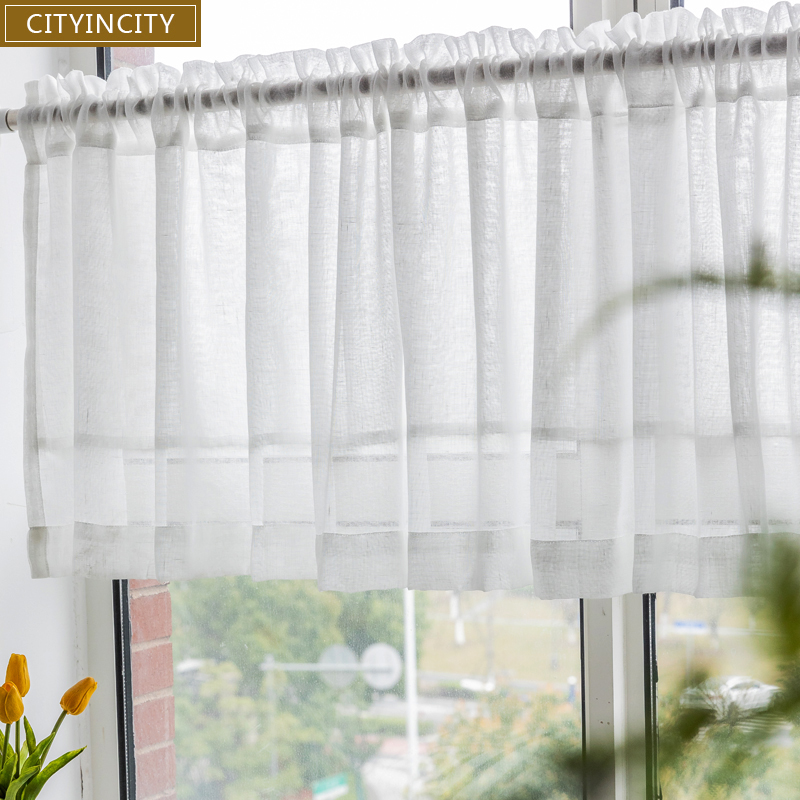 CITYINCITY Half Curtain for kitchen Transparent Sheer Tulle Short door Curtain for barHome Decor Customized, White
CITYINCITY Half Curtain for kitchen Transparent Sheer Tulle Short door Curtain for barHome Decor Customized, White