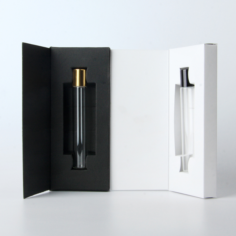 Storage Bottles & Jars 10 Pieces/Lot Gift Perfume Package Box With Roll On Essential Oil Bottle Empty Steel Ball Cosmetic For Travel