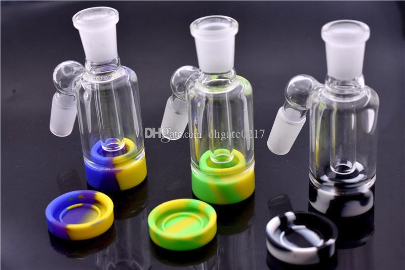 14mm 18mm Glass Ash Catcher with silicone container for glass bong oil rig glass ashcatchers with Detachable silicone base easy clean
14mm 18mm Glass Ash Catcher with silicone container for glass bong oil rig glass ashcatchers with Detachable silicone base easy clean