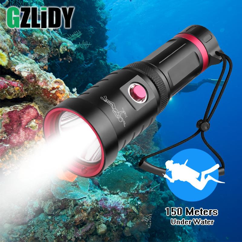 LED Diving Super Bright P70.2 Torch Professional IPX8 Dive Lamp 150M Underwater Lantern Waterproof 26650/18650 Light
LED Diving Super Bright P70.2 Torch Professional IPX8 Dive Lamp 150M Underwater Lantern Waterproof 26650/18650 Light