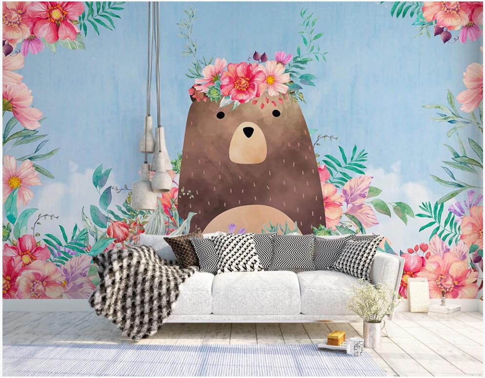 3d photo wallpaper custom mural on the wall European Simple Bear Flower Children's Room home decor photo wallpaper in the living room, Non-woven wallpaper
3d photo wallpaper custom mural on the wall European Simple Bear Flower Children's Room home decor photo wallpaper in the living room, Non-woven wallpaper