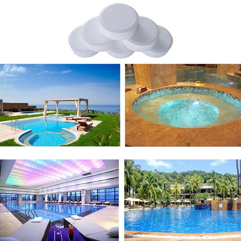 50PCS Swimming Pool Accessories Water Sterilizer Instant Disinfection Chlorine Tablets For pools Multifunction Toilet Cleaner Sdsz