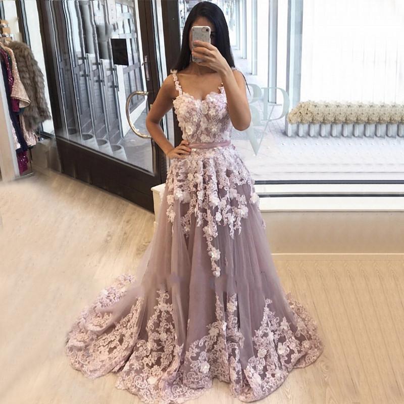Fashion Grey Sweetheart A-Line Evening Dress Formal Gown Prom Flower Strapless Court Train Party Dresses Formal Gowns