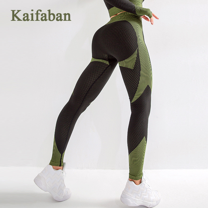 Seamless Women Yoga Pants Leggings Fitness Jacquard Stripe Gym Clothes Peach BuHigh Waist Tight Push Up Workout Sports Wear, Green
Seamless Women Yoga Pants Leggings Fitness Jacquard Stripe Gym Clothes Peach BuHigh Waist Tight Push Up Workout Sports Wear, Green