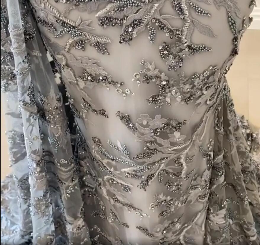 2020 Arabic Aso Ebi Luxurious Lace Beaded Evening Dresses Spaghetti Mermaid Prom Dresses Vintage Sexy Formal Party Second Reception Gowns