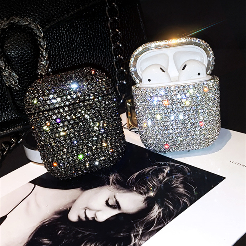 Glitter Rhinestones Wireless Bluetooth Earphone Charging Box Protective Case For Airpods Pro Shockproof Case For Apple Airpods 1/2, White
Glitter Rhinestones Wireless Bluetooth Earphone Charging Box Protective Case For Airpods Pro Shockproof Case For Apple Airpods 1/2, White
