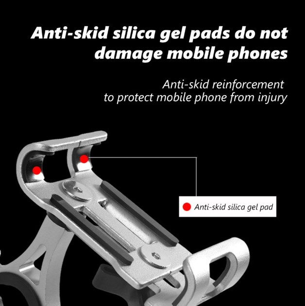 Aluminium Full Alloy Mobile Phone Holder Stands For Bicycle Motorcycle Metal Mountain Bike Road Bike Phone Holder