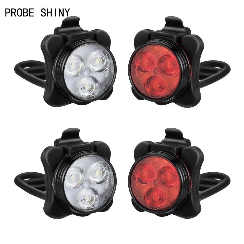 PROBE SHINY Bicycle Light Cycling Bicycle Bike Head Front Lamp With Usb Rechargeable Tail Clip Light 4pcs High Quality A711
PROBE SHINY Bicycle Light Cycling Bicycle Bike Head Front Lamp With Usb Rechargeable Tail Clip Light 4pcs High Quality A711